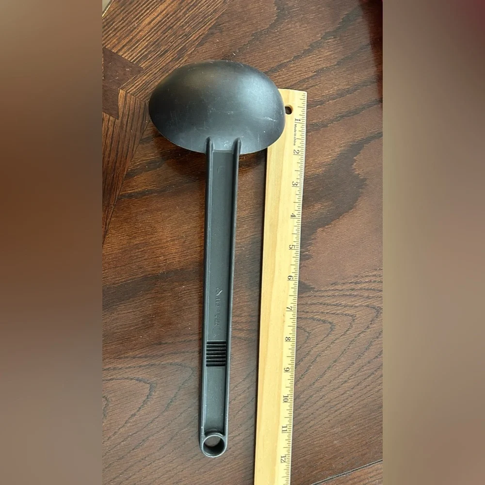 Vintage T-FAL Black Nylon Solid Serving Spoon/Ladle Dipper Made in Canada